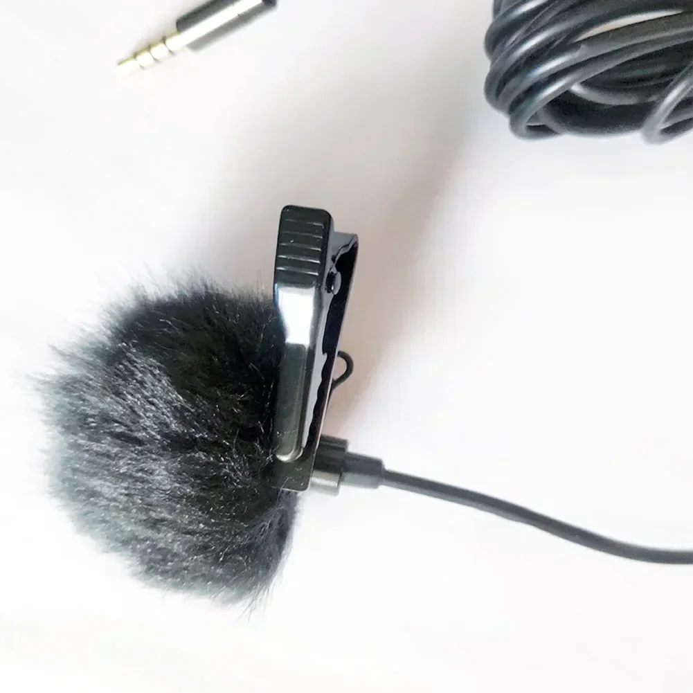 Clip-On Lavalier Microphone Windscreen Furry Windshield Mic Muff Lapel Lavalier Microphones Cover Replacemnt Parts