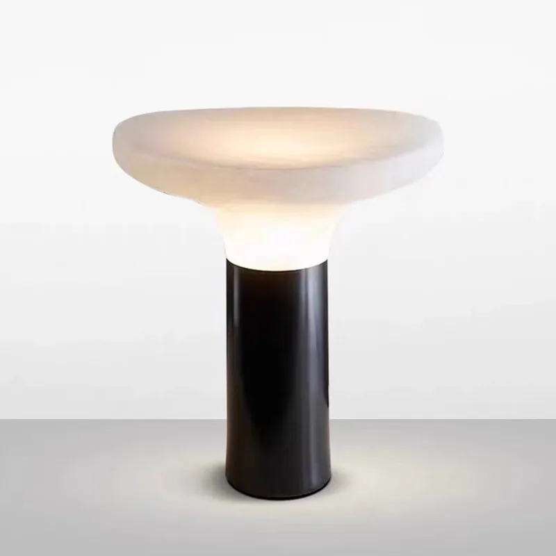 Danish Mushroom Table Lamp Simple Modern Misty Style Bedroom Study Marble Marble Atmosphere