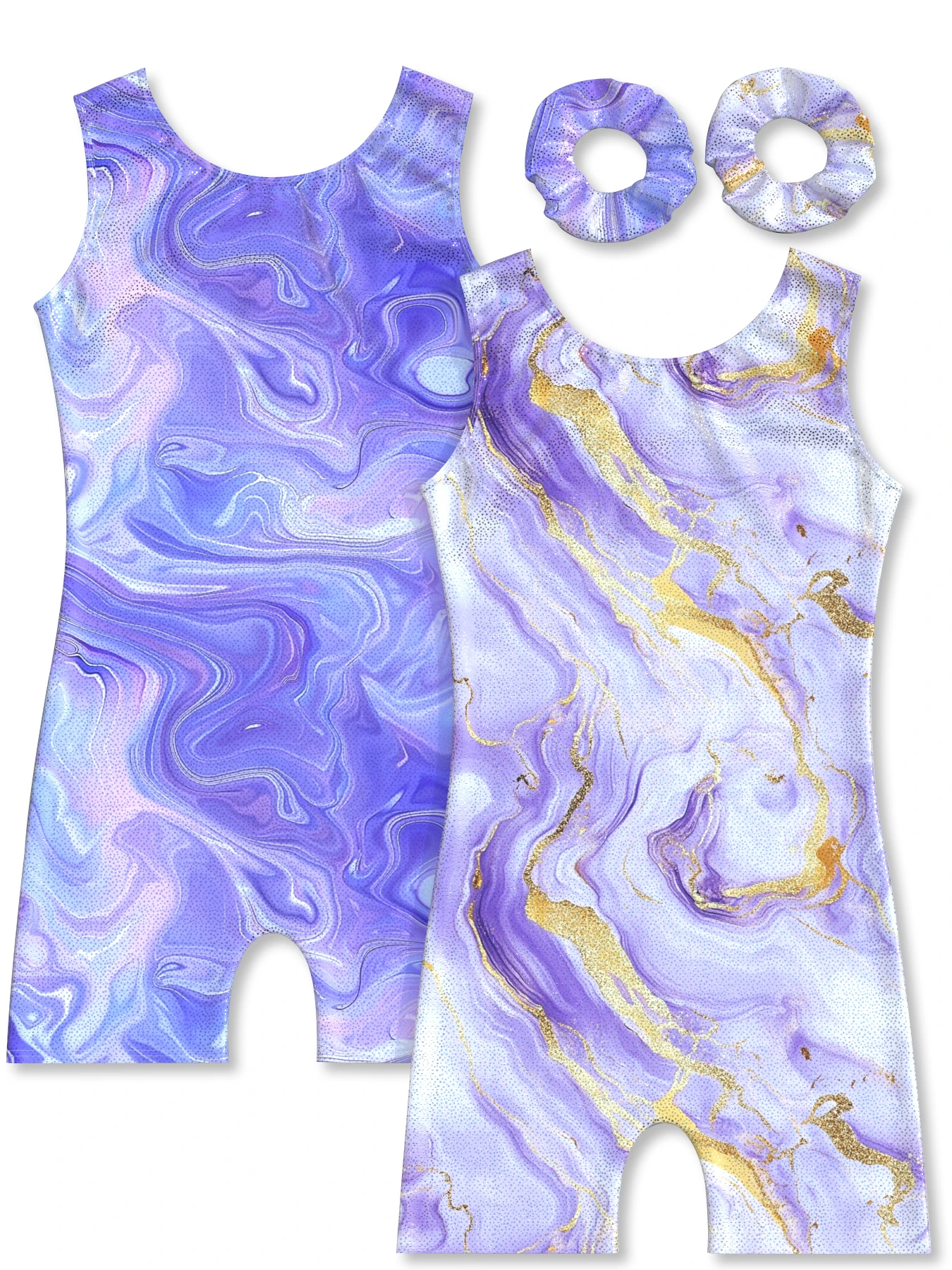 สาวยิมนาสติก Leotard SHINY Gradient บัลเล่ต์ Leotards การแสดงชุด Tumbling ชุดกีฬาสําหรับเด็ก