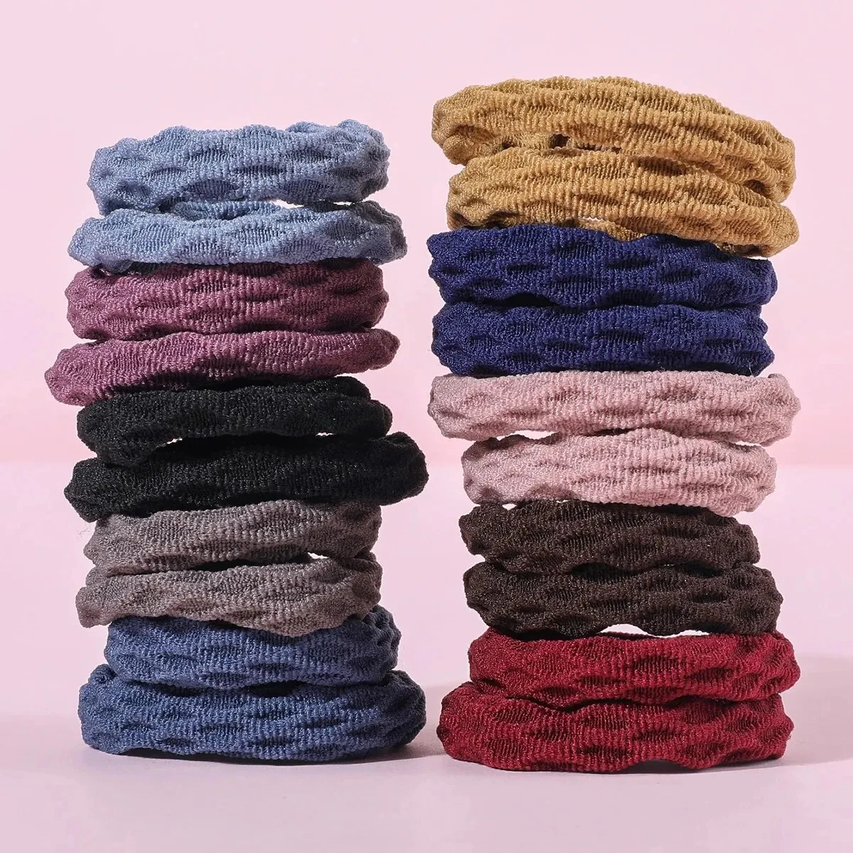 20PCS Women Girls Simple Basic Elastic Hair Bands Ties Scrunchie Ponytail Holder Rubber Bands Fashion Headband Hair Accessories