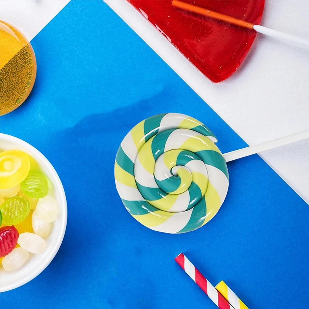 4 Pcs Simulation Lollipop Candy Props Decorative Fake Clay Decoration Hair Accessories Carnival Polymer Model Child
