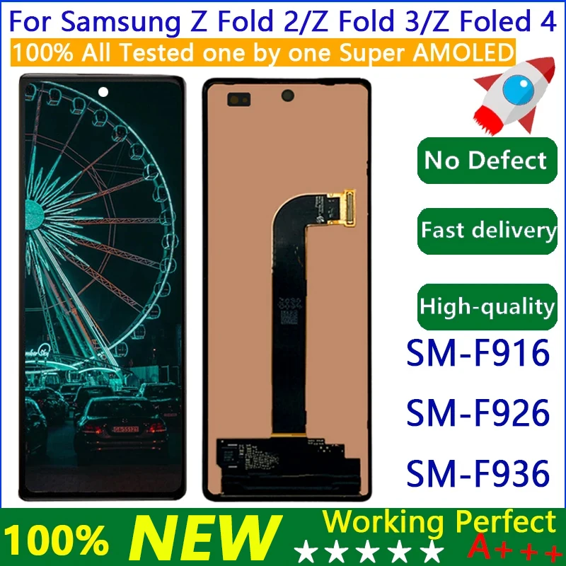 Display amoled para samsung galaxy z fold 4 f936 sublcd tela de