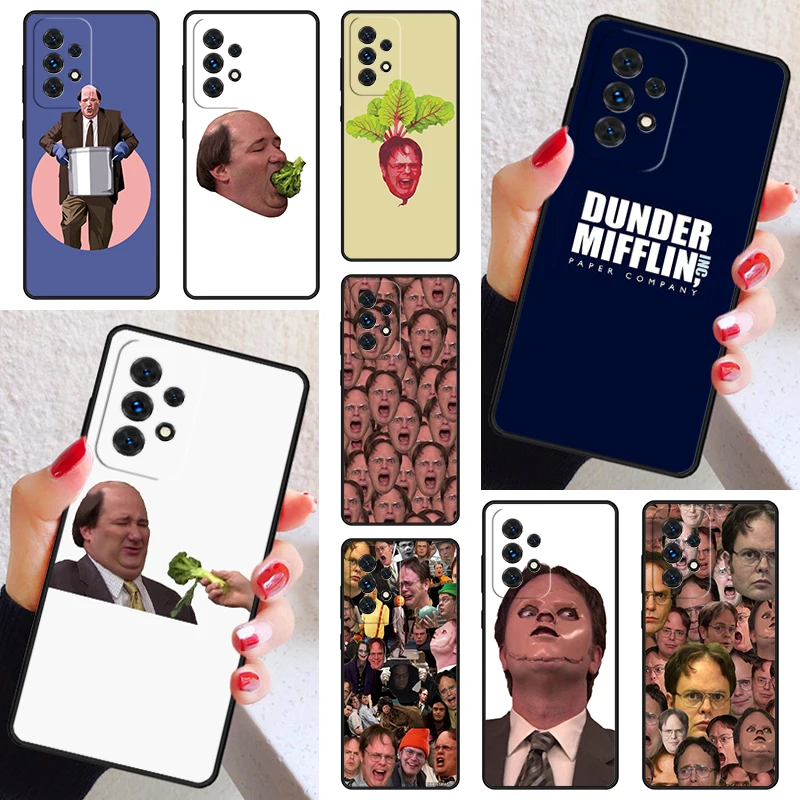 Funny Kevin Broccoli The Office Art Phone Case For Samsung Galaxy A52 A72 A73 A20e A21S A50 A70 A42 A31 A40 A51 A71 A32 A80 A91