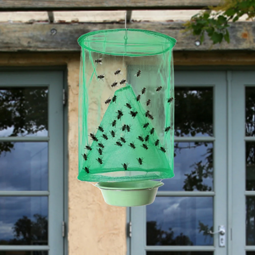 4/6/8pcs Fly Trap Cage Folding Hanging Flies Net TrapsInsect Catching Traps Reusable Control Tool for Household Garden