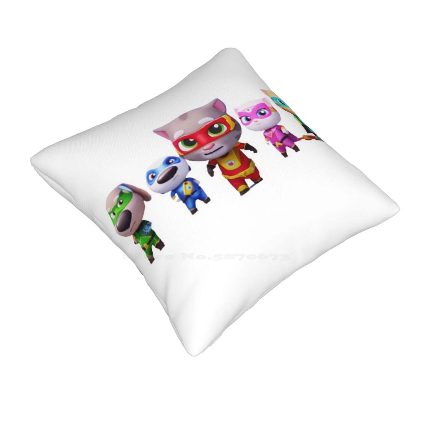 Talking Tom And Friends Are Hero T Shirt & Mask And Sticker Bedroom Office Hug Pillowcase 2020 2022 2023 Series The Movie