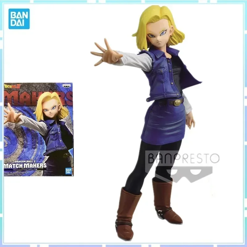 

Bandai Original Action Figures Anime Dragon Ball Z MATCH MAKERS Android 18 Collectible Model Rivals Doll Toys Gifts Figure