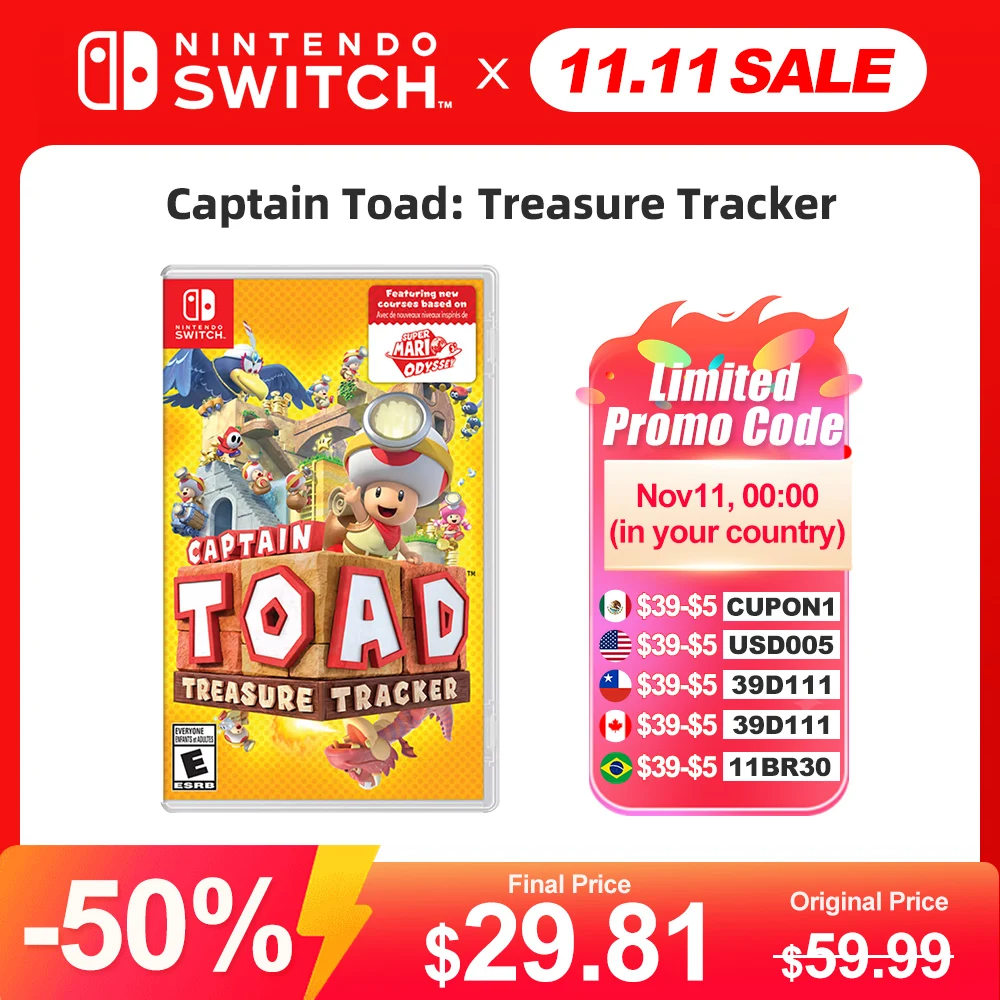 Captain Toad : Treasure Tracker Nintendo Switch Game Deals 100% Official Original Physical Game Card for Switch OLED Lite