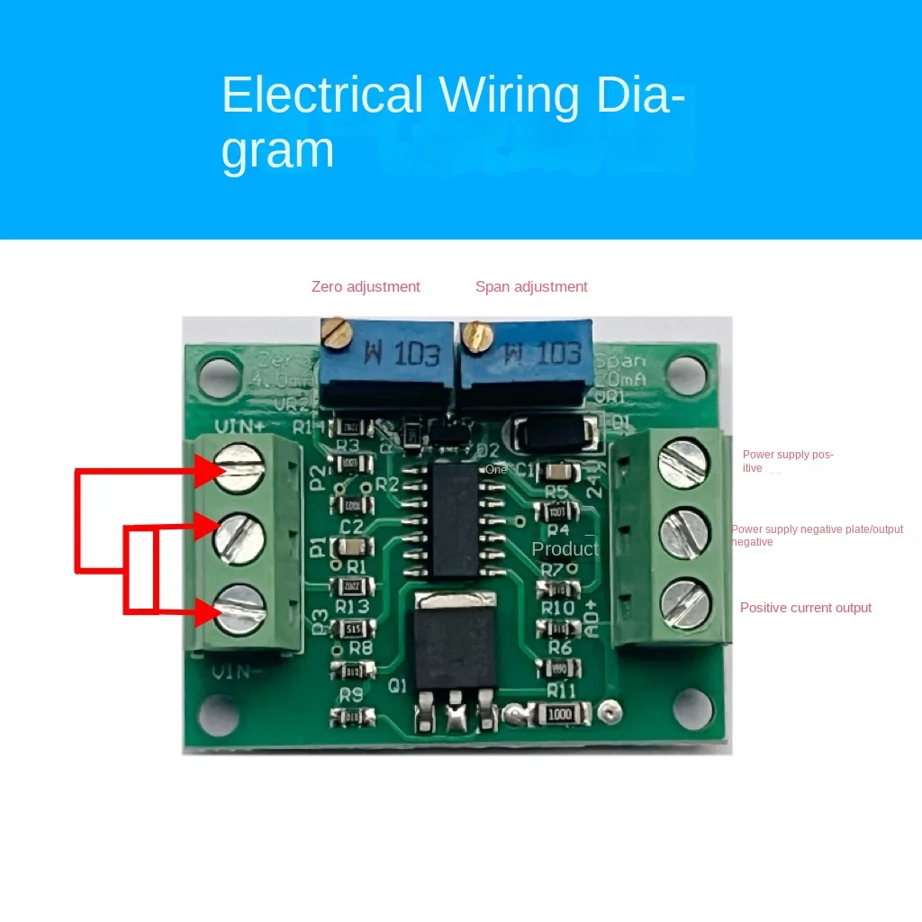Potentiometer Resistance Ruler Conversion Current 0/4-20mA 0-5k/10k Conversion Current 0-4-20mA Adjustable Analog Quantity