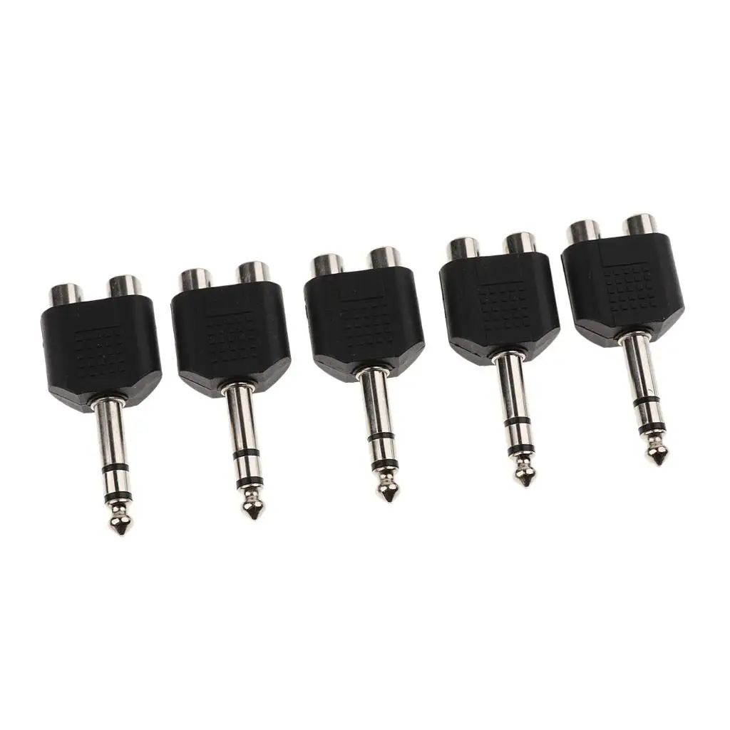 Audio Splitter 6.5mm to Dual RCA Cable Durable Audio Connector for Speaker Amplifier and Music Production