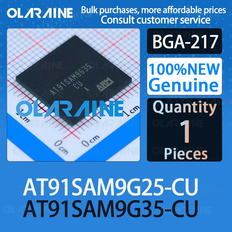 

AT91SAM9G25-CU AT91SAM9G35-CU BGA-217 100%New Embedded Microprocessor MPU 32 bit The maximum clock frequency is 400 MHz IC chip