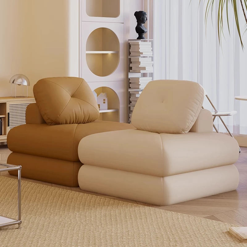 Nordic style bean bag sofa, cream style module combination, suitable for small family living room or balcony tatami tofu style