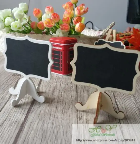 5pcs/lot Mini Blackboard For Seating Cards Wooden Product writable Message multi-function
