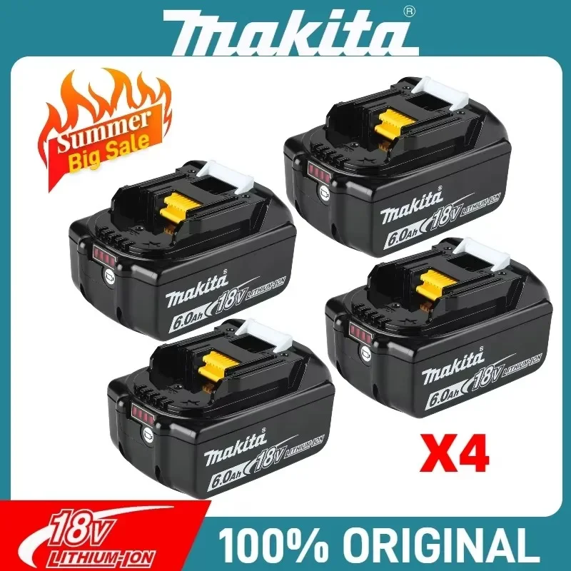 

Makita 18V Battery 6Ah/5Ah Authentic original battery Rechargeable，for Makita Tool BL1860B BL1850B BL1840B BL1830B 18V Battery