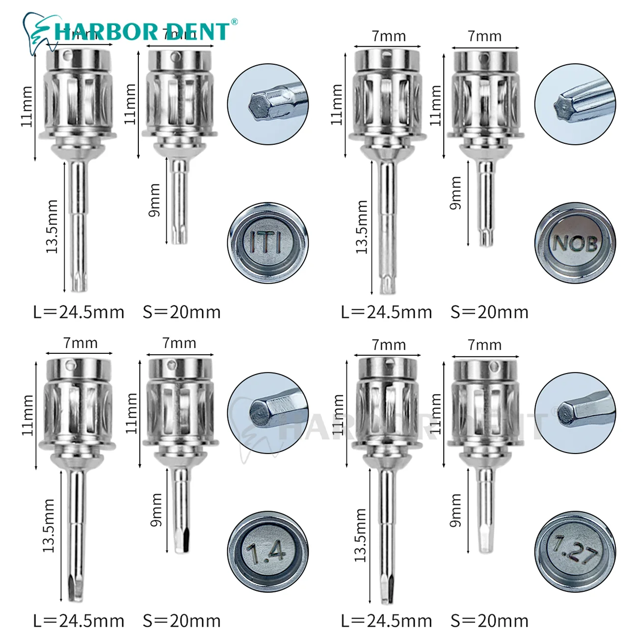 Dental Implant Restoration Tool Dentist Implant Screw Driver Colorful Torque Wrench Dentistry Instrument