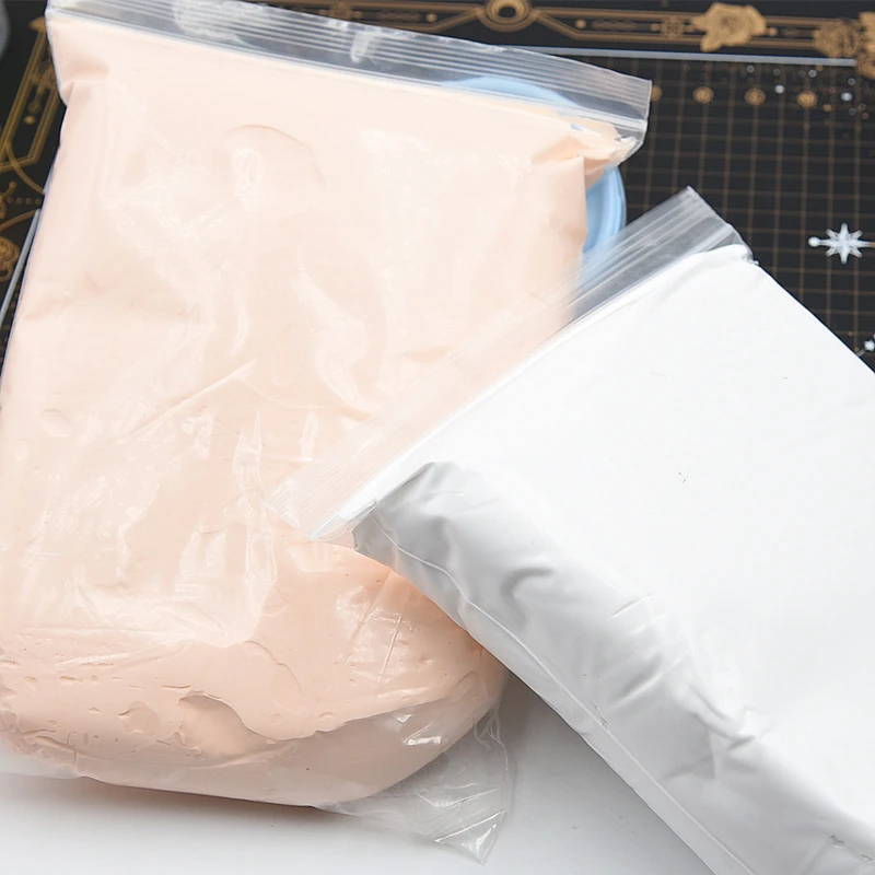 500g/bag Professional Ultra-light Clay Skin Color/white Soft Clay Clay for Students DIY Doll Craft Lessons Materials Plasticine