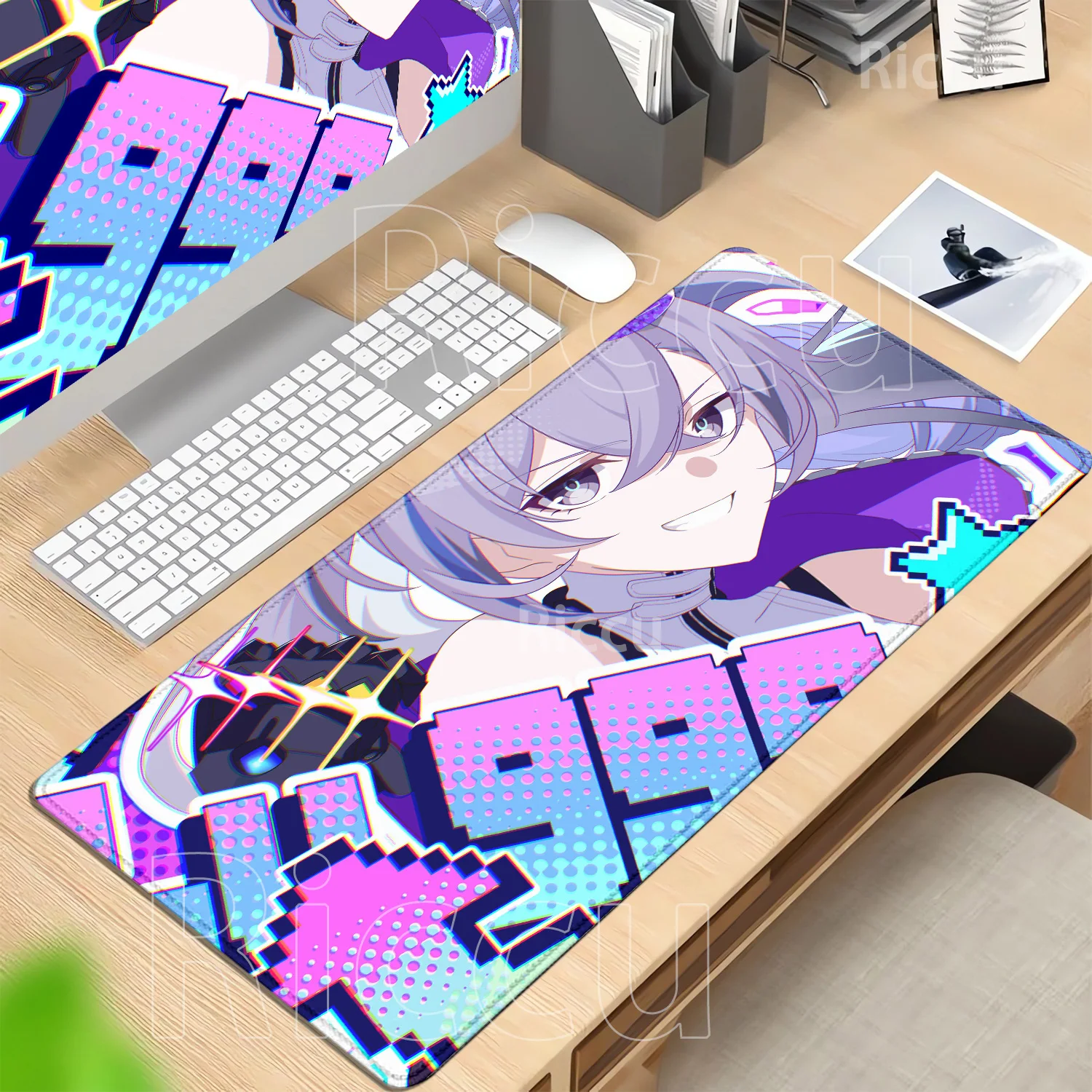 Large Mouse Pad HSR Honkai Star Rail Silver Wolf LV.999 XXL Mouse Mat New Non-slip Keyboard Anime Girl Kawaii PC Gaming Desk Mat