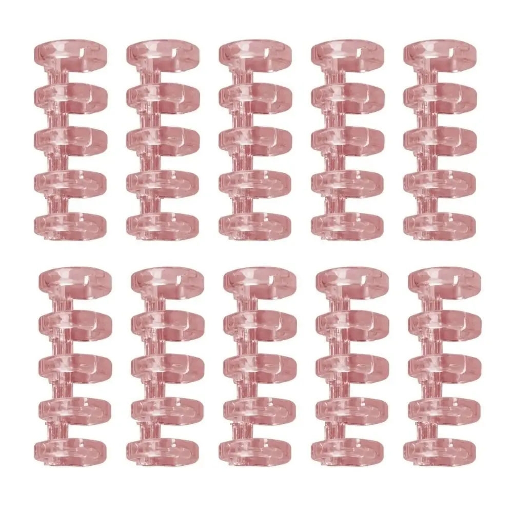 

10Pcs Binding Spines Snap Split Binder Rings A4 A5 A6 Notebook Learning Cards Loose Leaf Plastic 5 Ring Binding Combs