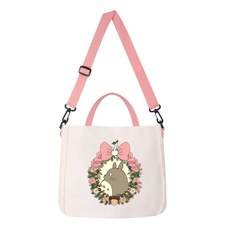 Totoro boy girl Crossbody Bag children Handbag Women Men Shoulder Bags anime cartoon Outdoor Portable Square Canvas Bag Gift new