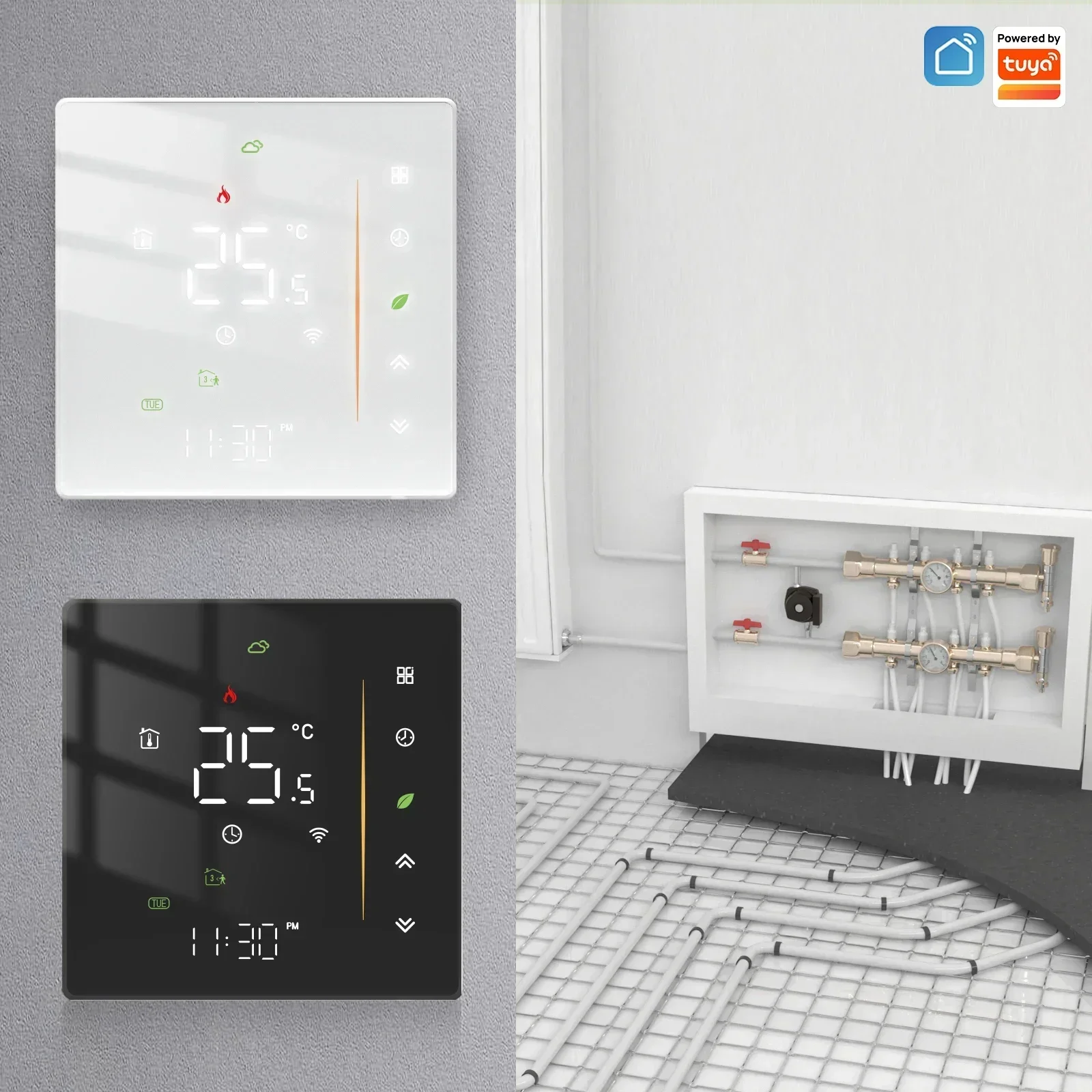 MOES Thermostat WiFi sans fil régulateur de température ambiante d'eau/chauffage électrique au sol c