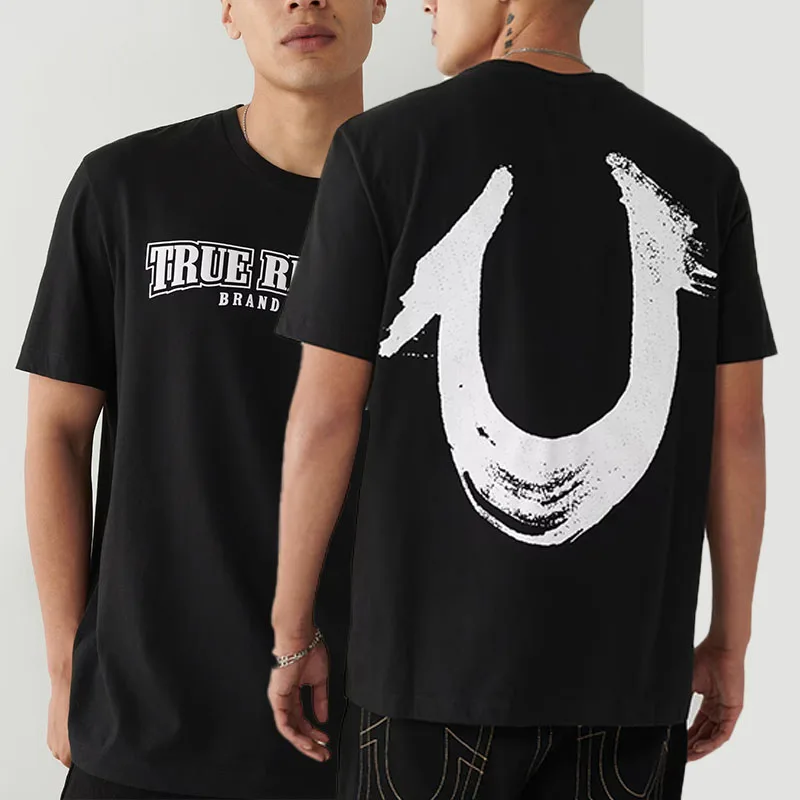 جديد شخصية حقيقية رسالة الرسم المطبوعة الرجال 100% القطن الخالص عارضة الرياضة تنفس قصيرة الأكمام أعلى Y2K شحن مجاني