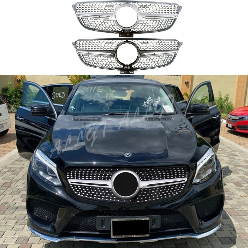 Front Racing Grill Bumper Sports Grilles For Mercedes Benz GLE Coupe C292 2015 2016 2017 2018 2019