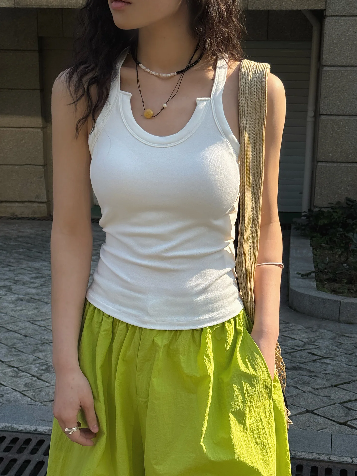 Gilet slim fit casual tinta unita da donna estivo