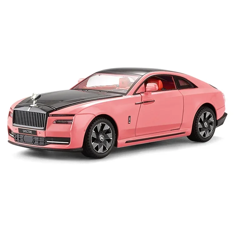 Modèle de voiture en alliage moulé sous pression Rolls-Royce Spectre, son et lumière, dos côtelé, jouet pour enfants, objets de collection, anniversaire, Noël, 1:24