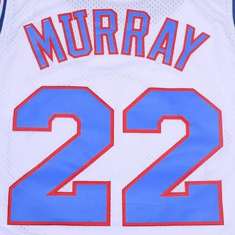 Movie Space Jam #22 MURRAY Cosplay Tune Squad Bunny Basketball Jersey Halloween Shirts for Party White/Black S-3XL