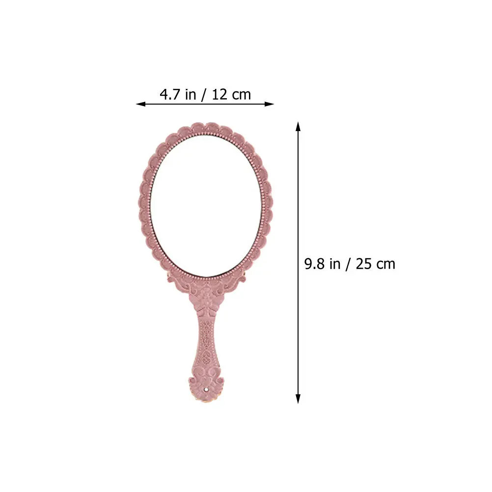 2 pçs espelho de maquiagem portátil estilo vintage espelho portátil viagem acessório beleza leve durável ferramenta maquiagem