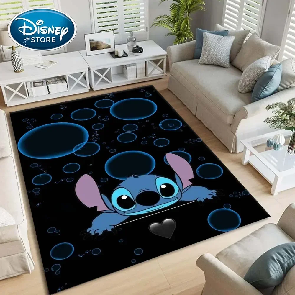 Disney Stitch Pattern Carpets and Rug For Livingroom Bedroom Bathroom Hallway Soft Carpet Home Children's Room Floor Mat