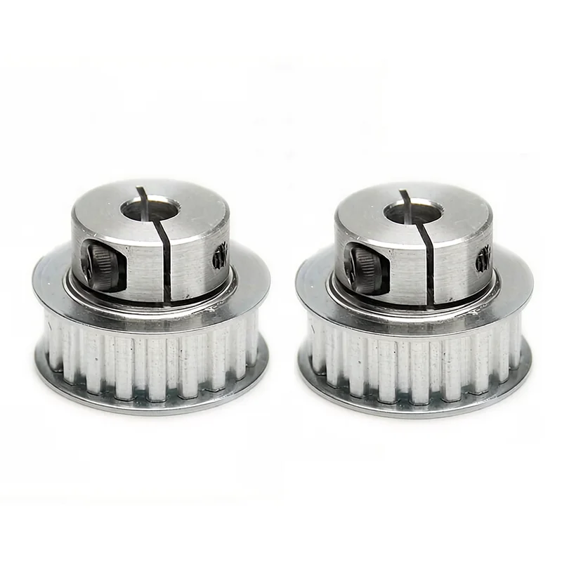 1/2/5pc Clamping Type Timing Pulley XL-15T/18T/20T Aluminum Alloy Synchronous Timing Belt Pulleys Bore 5/6/6.35/7/8/10/12/12.7mm