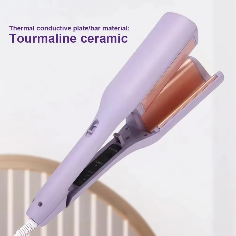 

Large Curl 32MM Water Wave Hair Curler Quick Heating Plastic Casing French Egg Roll Curling Iron Temperature Control
