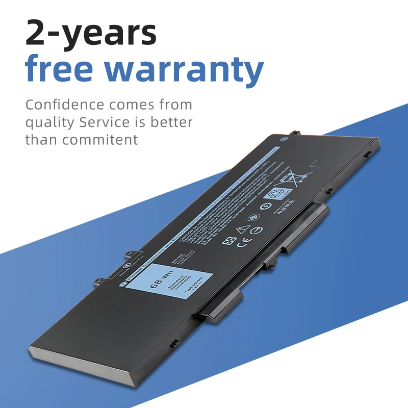 Imagem -04 - Suozhan-lithium Ion Baterias para Dell 4gvmp Bateria do Portátil Dell Latitude 5400 5500 Precision 3540 7.6v 68wh