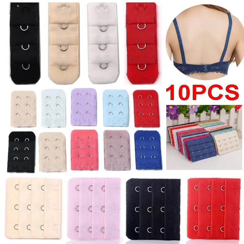 10Pcs 1 2 3 4 Hooks Bra Extenders Strap Extension Women Intimates Lengthened Bra Hook Extenders Womens Accessoires