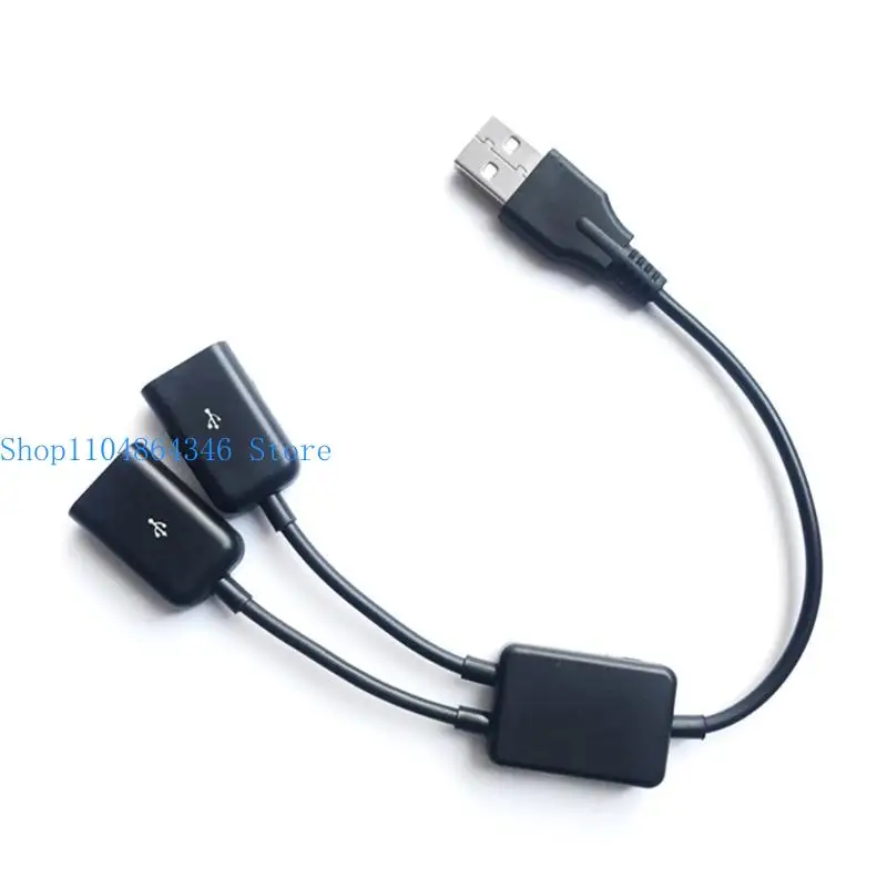 652F USB Splitter Cable USB Y Splitter Adapter Power Cord Extension for Charging Data Transfer USB Port Extender Hub Adapter