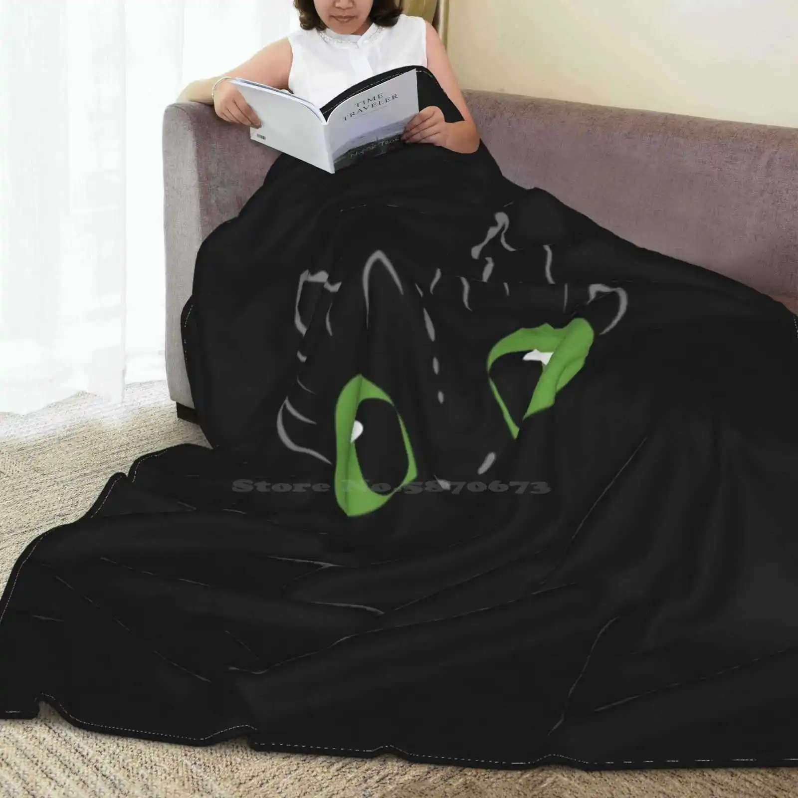 Cute Fury Latest Super Soft Warm Light Thin Blanket Night Fury Cute Fury Httyd Httyd Httyd Dark Film Movie Driving Drive Riding