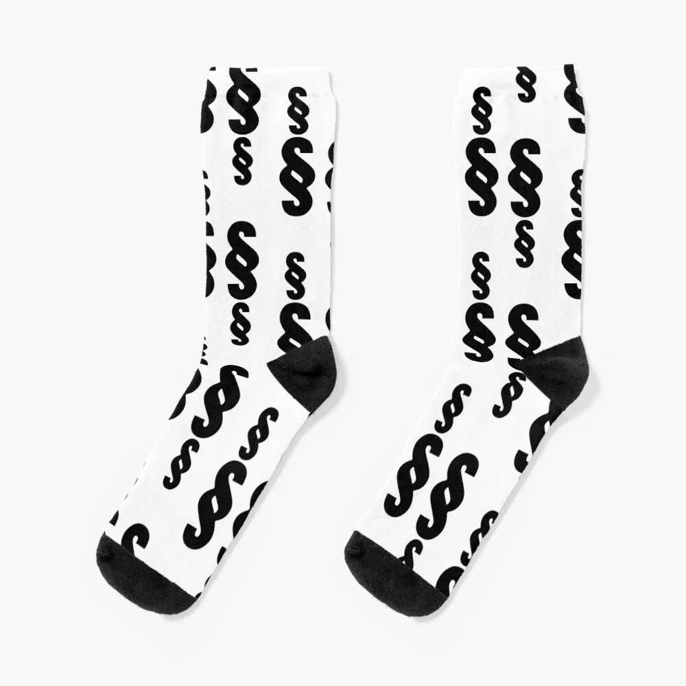 

Black and White Paragraphs Socks gifts winter gifts Socks Male Women's