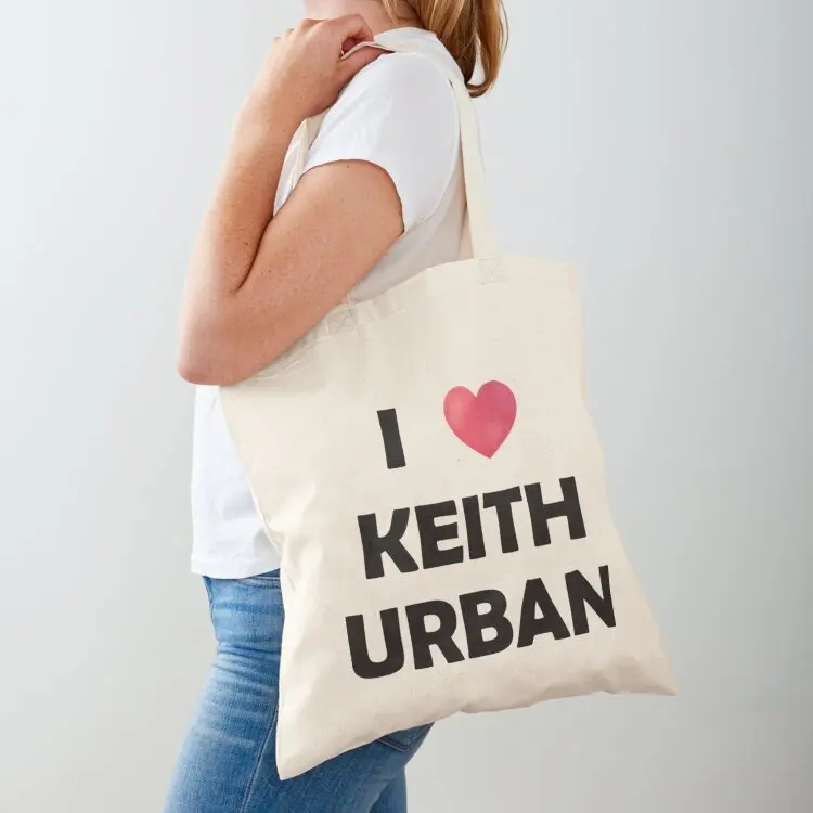 

I Love Keith Urban Fitted V-Neck Tote Bag woman shopping bag Custom bag the tote