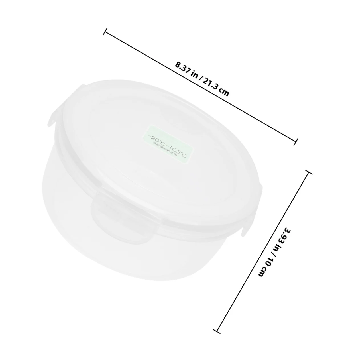 Food Container 2500Ml Large Capacity Round Case Bpa Free Plastic Preservation Box Kitchen Storage For Snacks Fruits