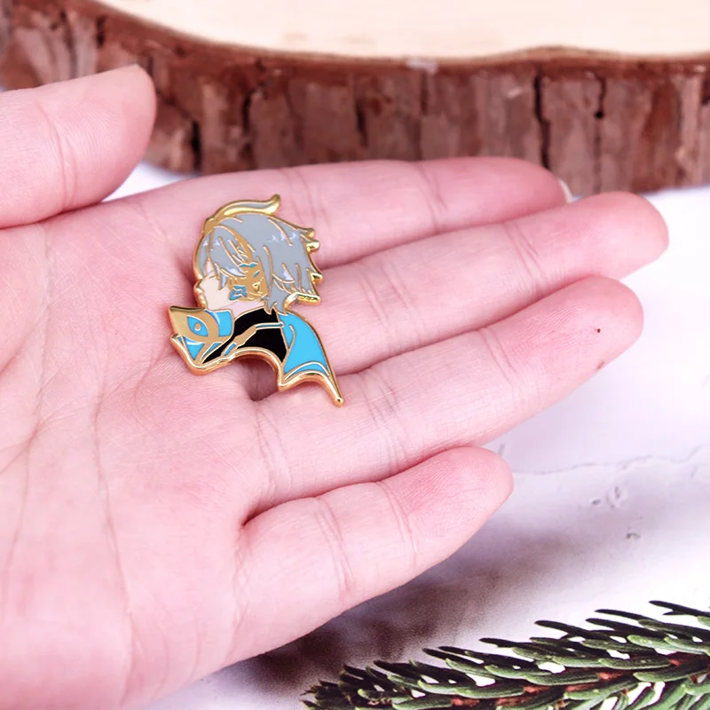 Game Alhaitham Enamel Pin Anime Boy Brooch Badge Backpack Bag Pins Accessories view 5