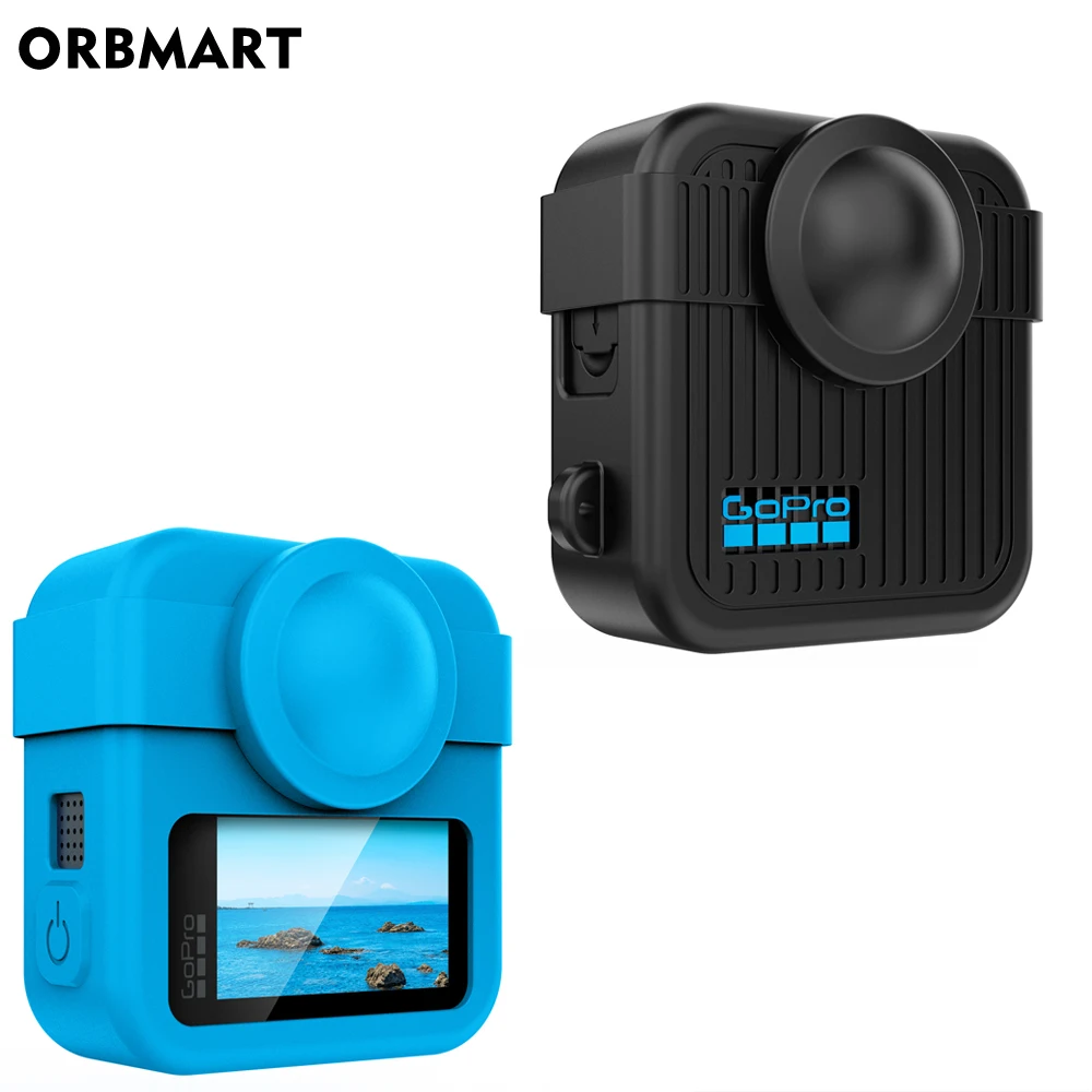 For GoPro MAX 2 Silicone Case Lens Cap Silicon Cover Screen Protector Film Protective Case for GoPro Max2 Accessories