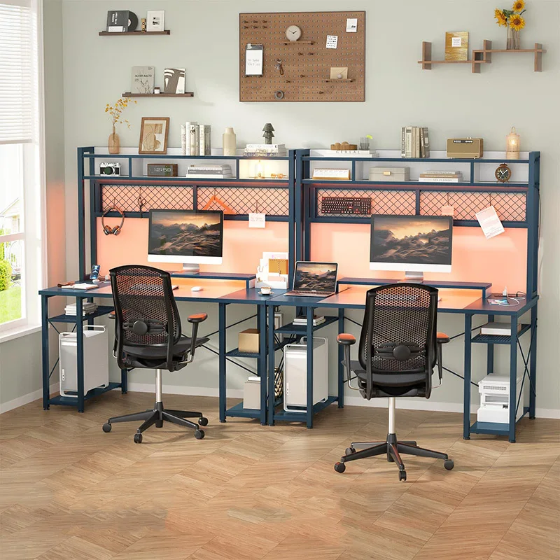 Gaming table and chair desk lifting table Household small game table with LED light Computer