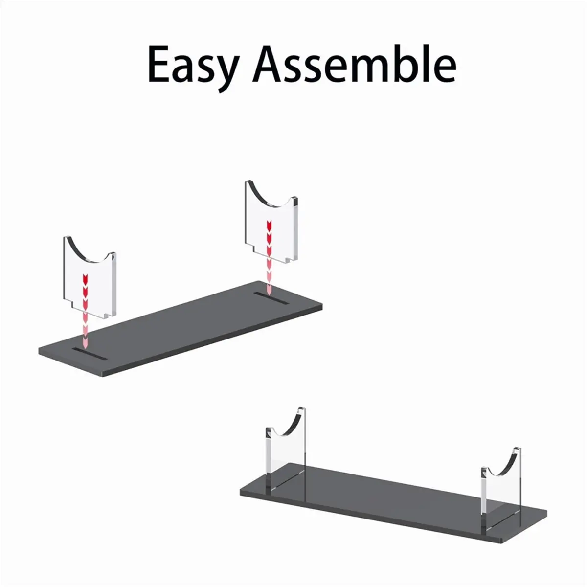 Nices Lightsaber Acrylic Stand Toys LightSaber Display Holder Rack for Display the on the Desktop Black+Transparent