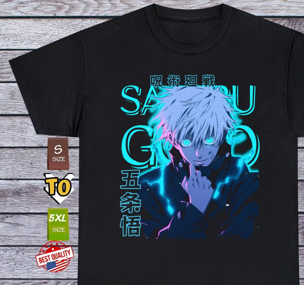 Gojo Satoru T Shirt Jujutsu Kaisen Anime Clothing Cosplay Manga Japanese Tee