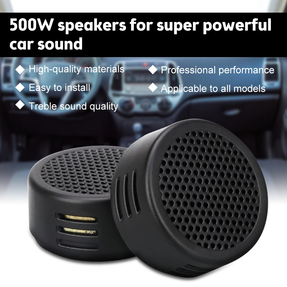 High Quality 1pair Universal High Efficiency Mini Dome Tweeter Loudspeaker 2x 500W Loud Speaker Super Power Audio Sound for car