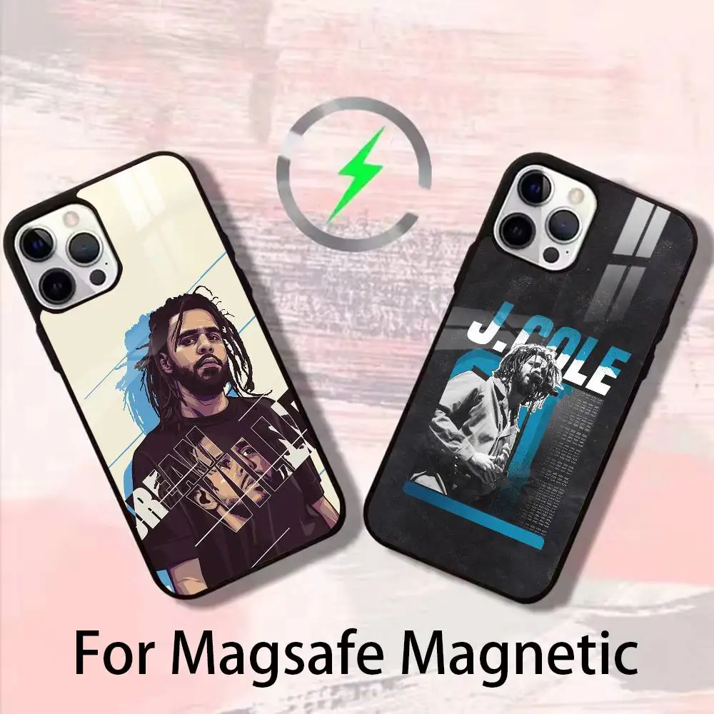 

rapper J C-Cole Phone Case For iPhone 17,16,15,14,13,12,Plus,Pro,Max for Magsafe Magnetic Wireless Charging