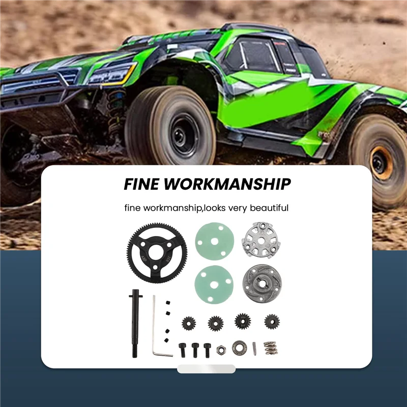 GW-Metal 0.8M 48P Spur Gear & Pinions-Gear مجموعات لـ Rustler/Slash 2Wd 1/10 RC أجزاء نموذج السيارة