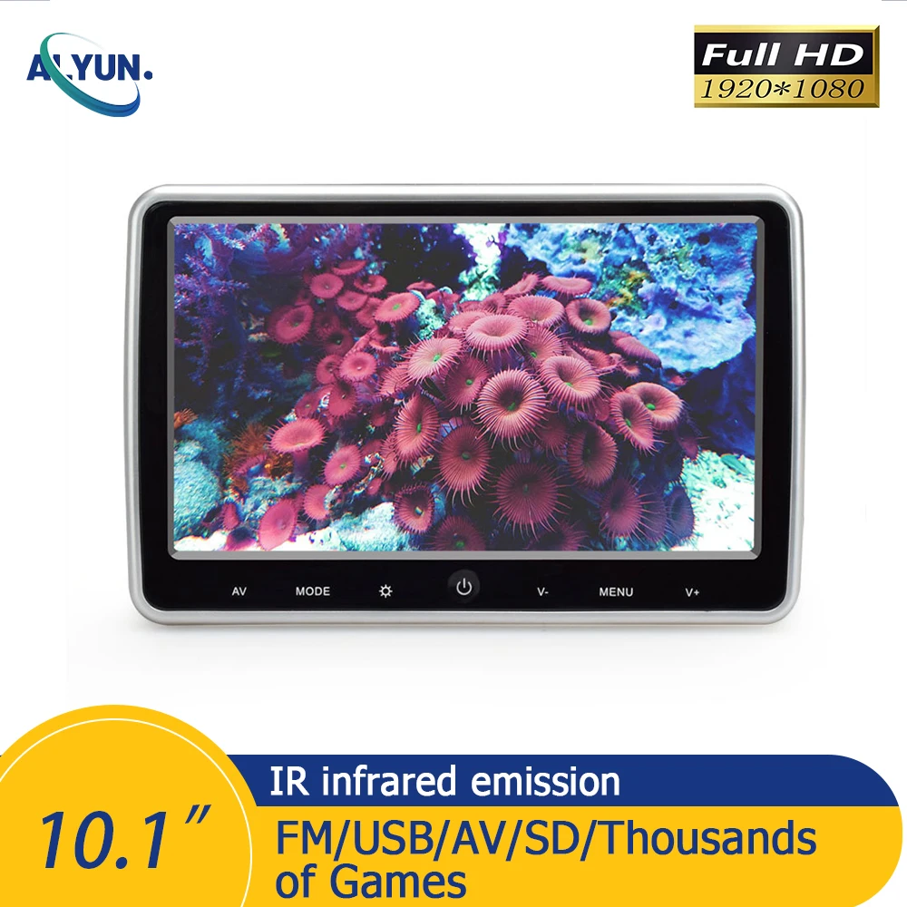 

Ultra-thin LCD Display 10.1Inch Car Headrest Monitor AV Player Mirror Link Android FHD1080P Video Screen With USB/SD Multimedia