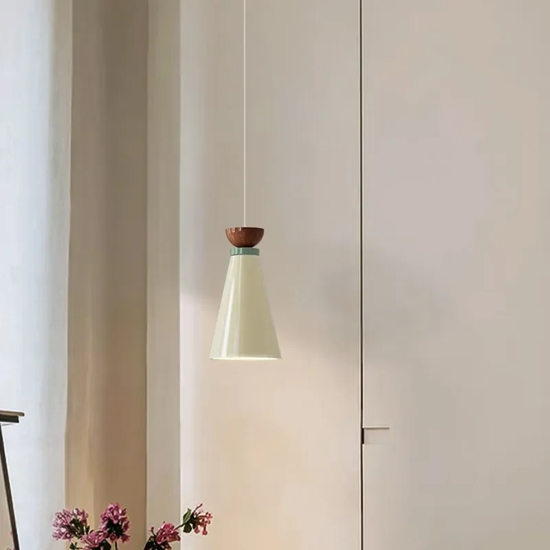 for Three-head Restaurant Chandelier Cream Wind Designer Table Lamp Simple Modern Art Creative Cone Table Lamp