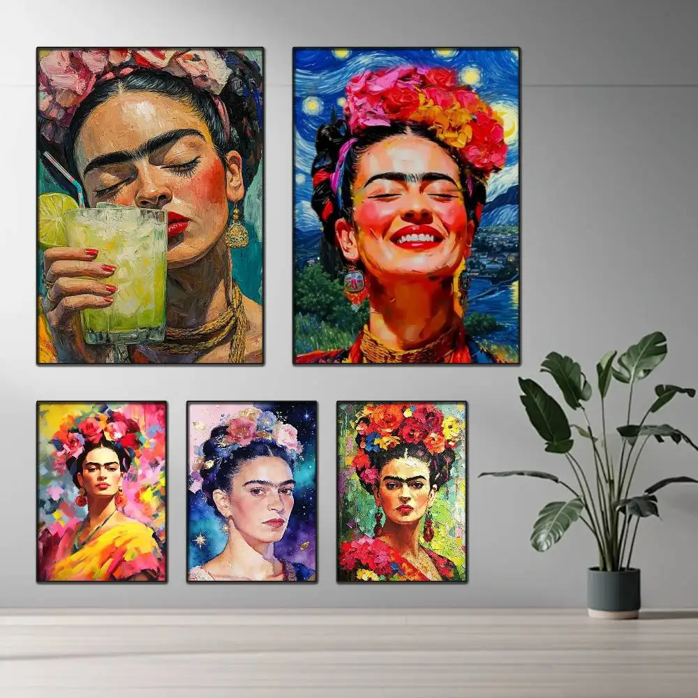 

Art F-Frida Kahlo Poster Versatile HD Waterproof Wall Art Self-Adhesive Decor for Any Space Ideal Gift